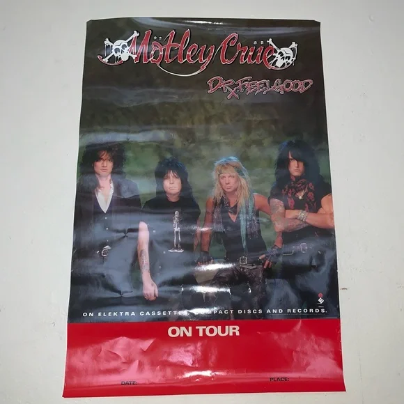 Vintage 1989 Motley Crue Dr. Feelgood Vintage Poster 30” x 20” - Picture 3 of 8